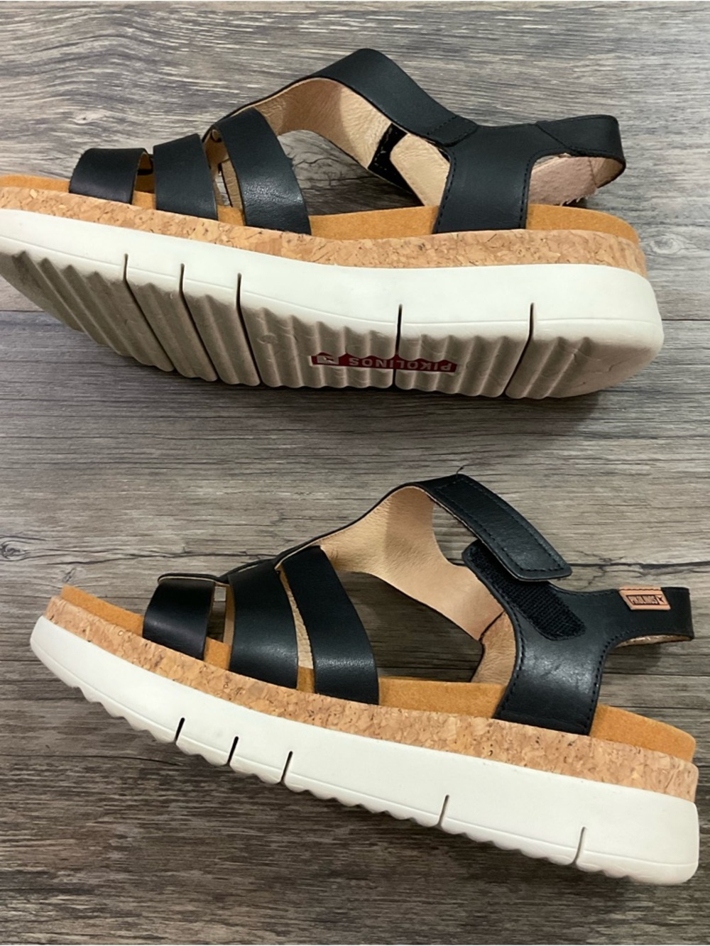 Pikolinos Wedge Leather Sandal Sz 39 / 8 - Picture 6 of 8